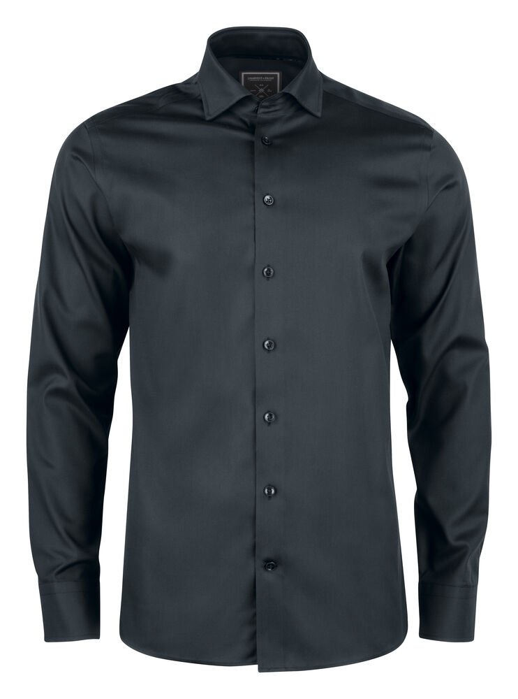 Black Bow 60  Hemd Slim Fit Heren — Zwart