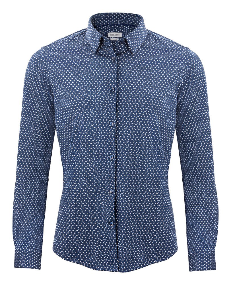 Indigo Bow 131 Hemd Dames — Marine Print
