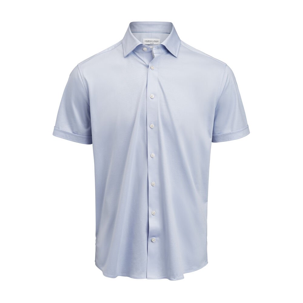Indigo Bow 132 S/S Hemd Slim Fit Heren — Lichtblauw