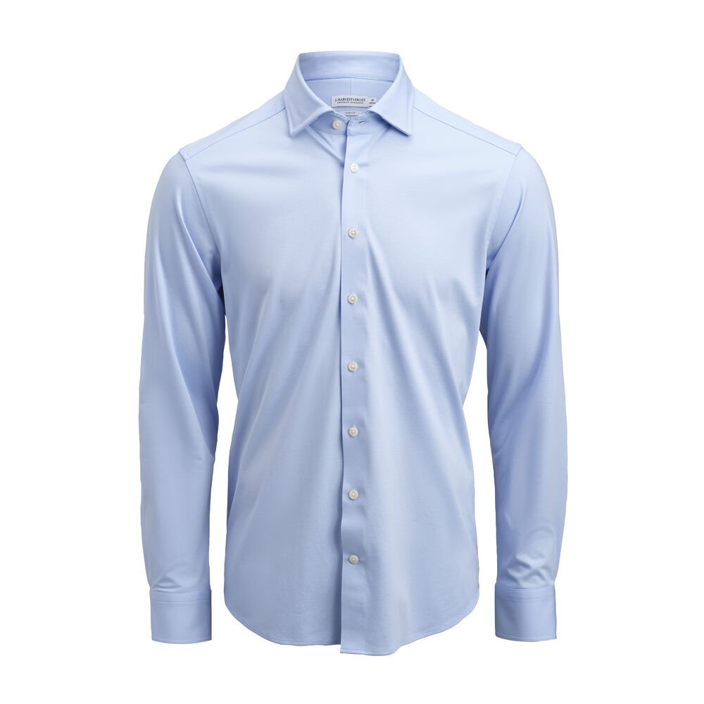 Indigo Bow 132 Hemd Slim Fit Heren — Hemelsblauw