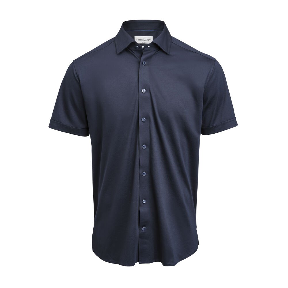 Indigo Bow 132 S/S Hemd Slim Fit Heren — Marine