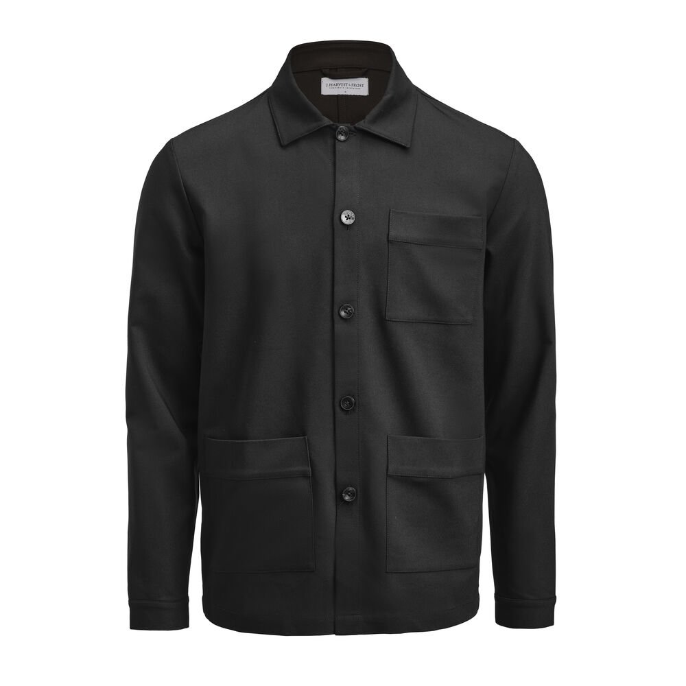 Patch Pocket Overshirt Unisex — Zwart