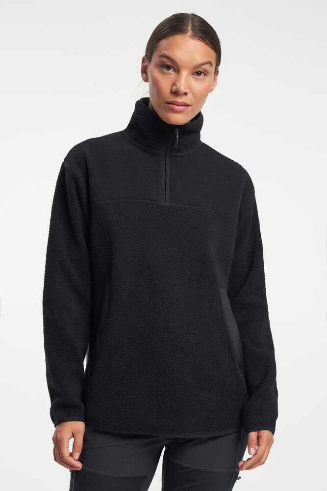 Yoke Half Zip Women — Zwart