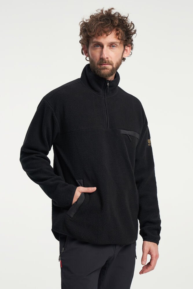 Yoke Half Zip Men — Zwart