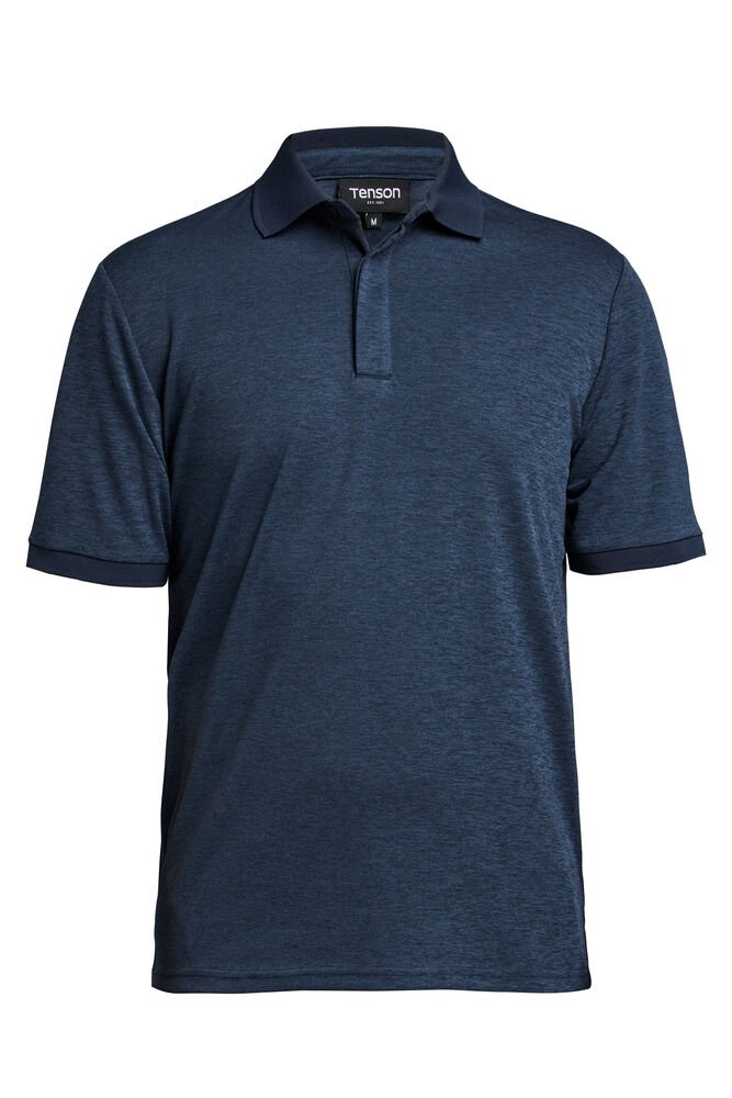 TXlite Melange Polo Men — Donker marineblauw