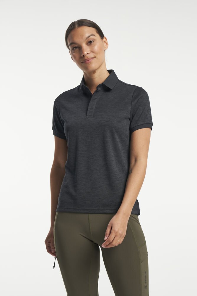 TXlite Melange Polo Women — Zwart