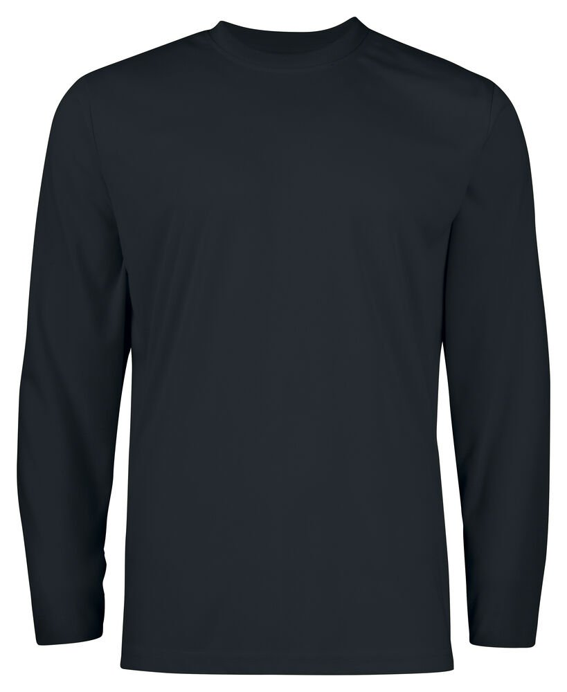 2017 T-SHIRT LANGE MOUWEN — Zwart