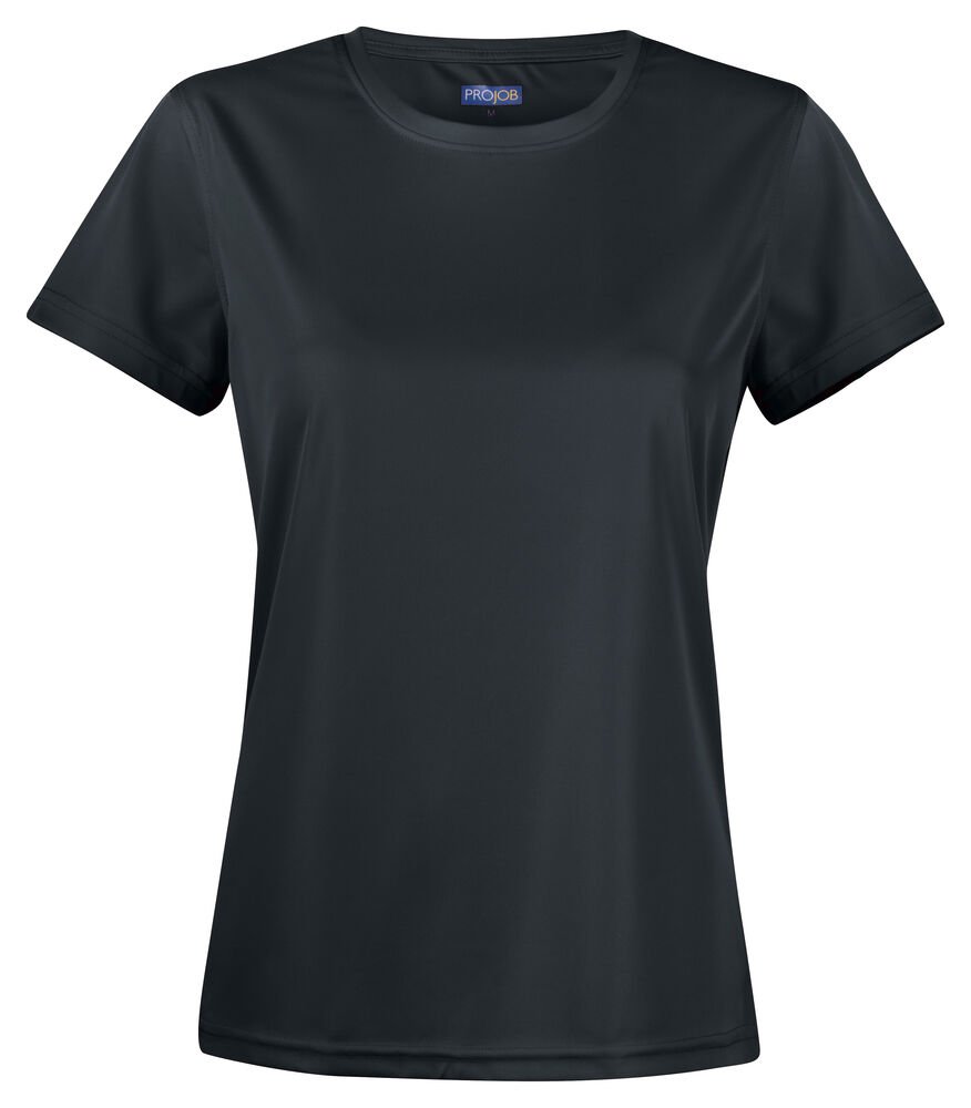 2031 DAMES T-SHIRT POLYESTER — Zwart