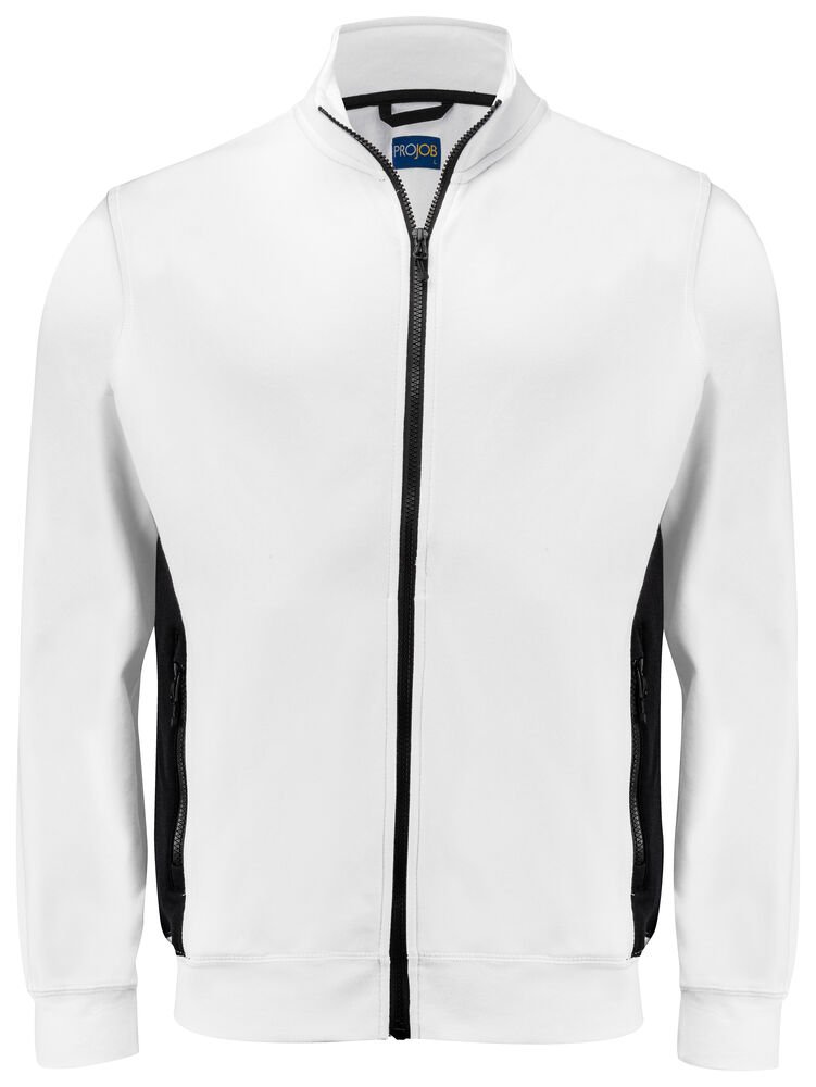 2129 SWEATER MET RITSSLUITING — Wit