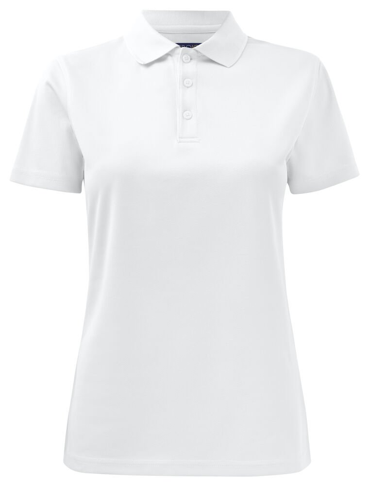 2041 DAMES POLO POLYESTER — Wit