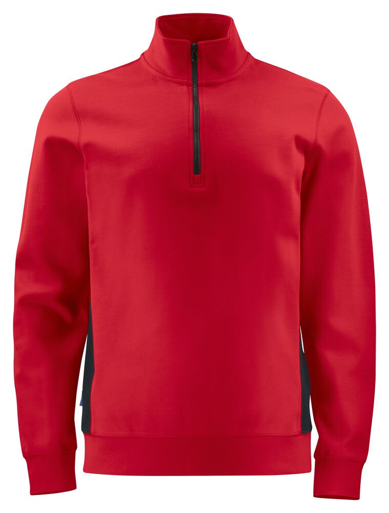 2128 SWEATER MET KORTE RITSSLUITING — Rood
