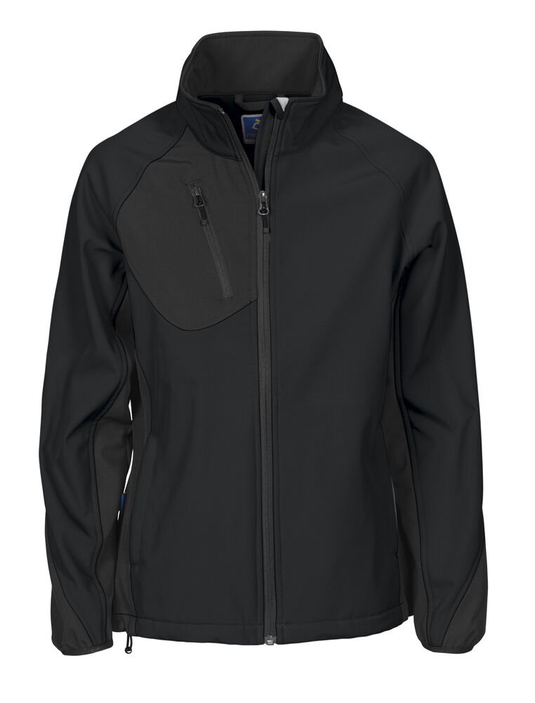 2423 DAMES SOFTSHELL — Zwart