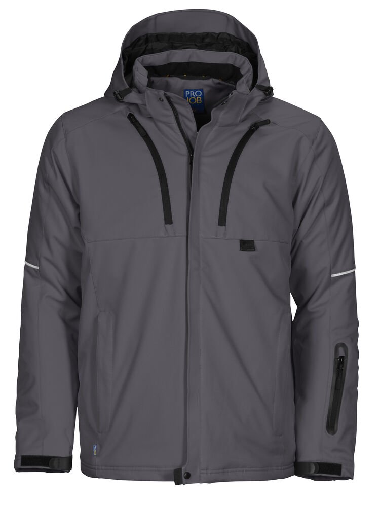 3407 GEVOERDE SOFTSHELL JAS — Grijs