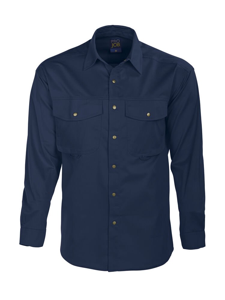 5203 HEMD LANGE MOUWEN — Marine