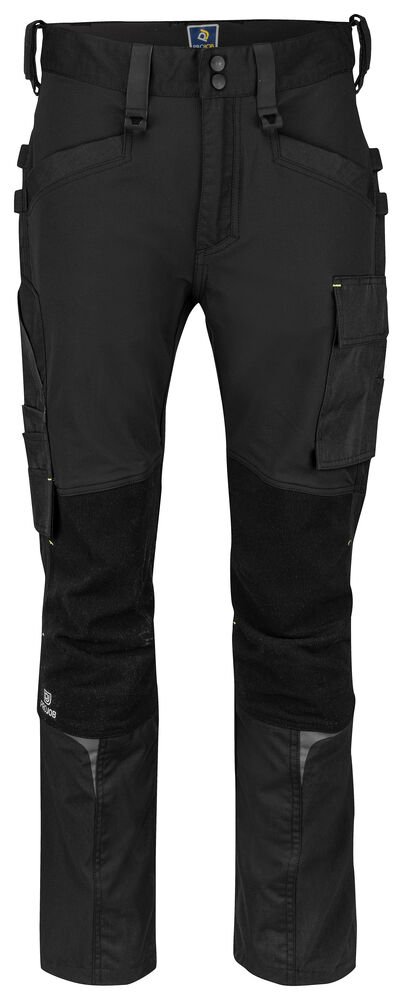 5566 STRETCHBROEK MET KNIEZAKKEN — Zwart