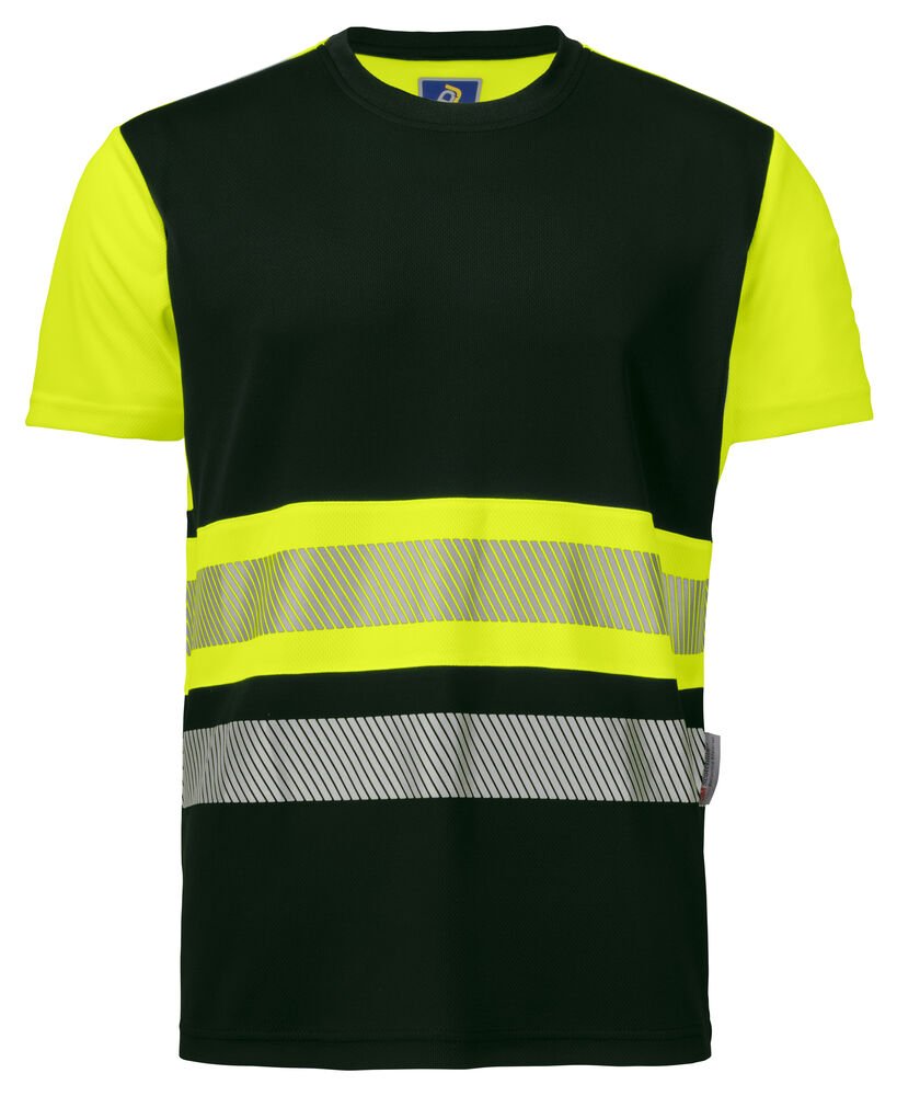6020 SIGNALISATIET-SHIRT EN ISO 20471 KLASSE 1 — Geel/Zwart