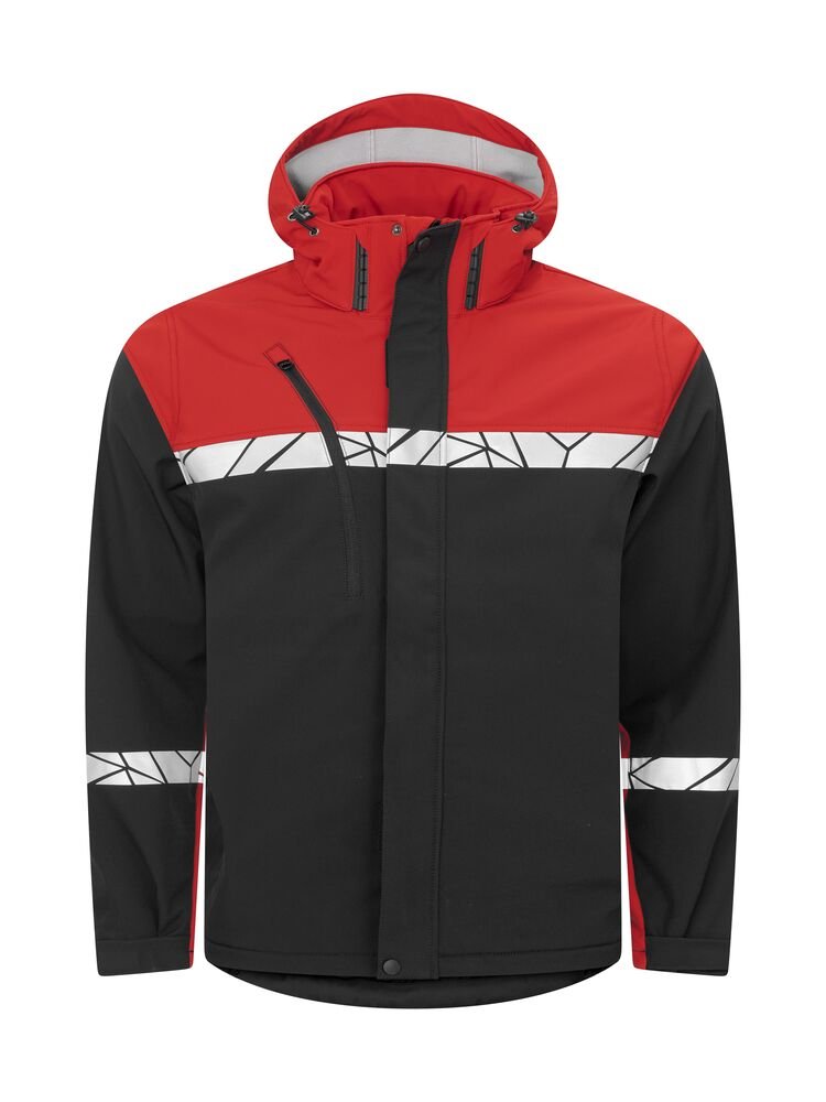 7400 SOFTSHELL — Zwart/rood