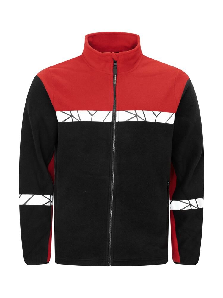 7300 FLEECE — Zwart/rood