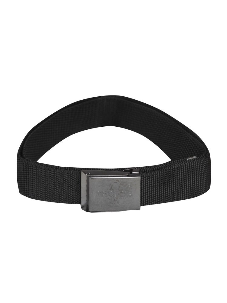 9020 RIEM MET METALEN GESP — Zwart