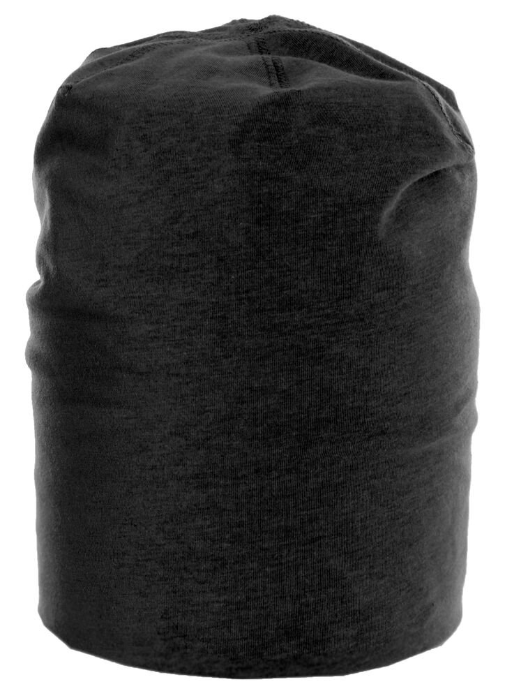 9038 GEVOERDE BEANIE — Zwart